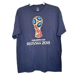 Russia 20018 T-Shirt Mens Womens Sz XL Fifa World Cup Unisex Graphic Print Logo